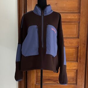 The North Face Brown and Blue Sweatshirt